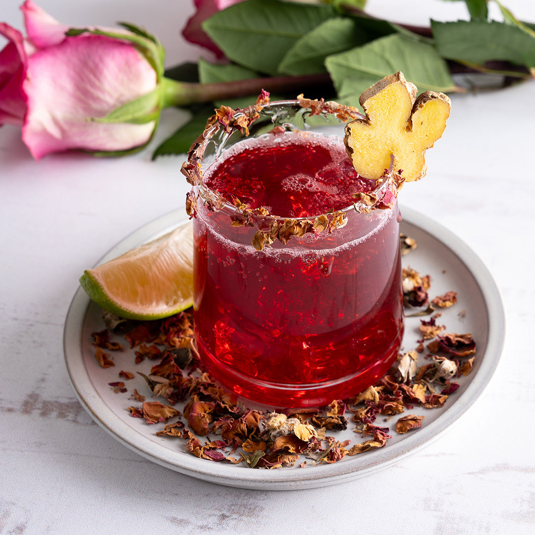 Ginger Rose Fizz Mocktail