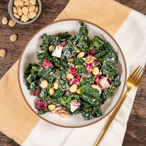 Kale and Radicchio Caesar Salad