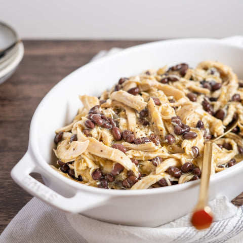 Salsa Verde Chicken with Black Beans - Stock Your Freezer