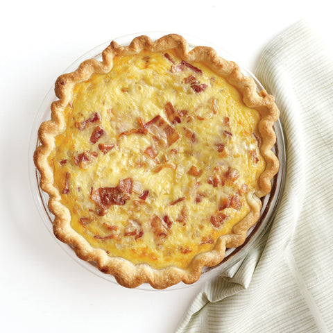 Smoky Chorizo and Hatch Chile Quiche - Stock Your Freezer