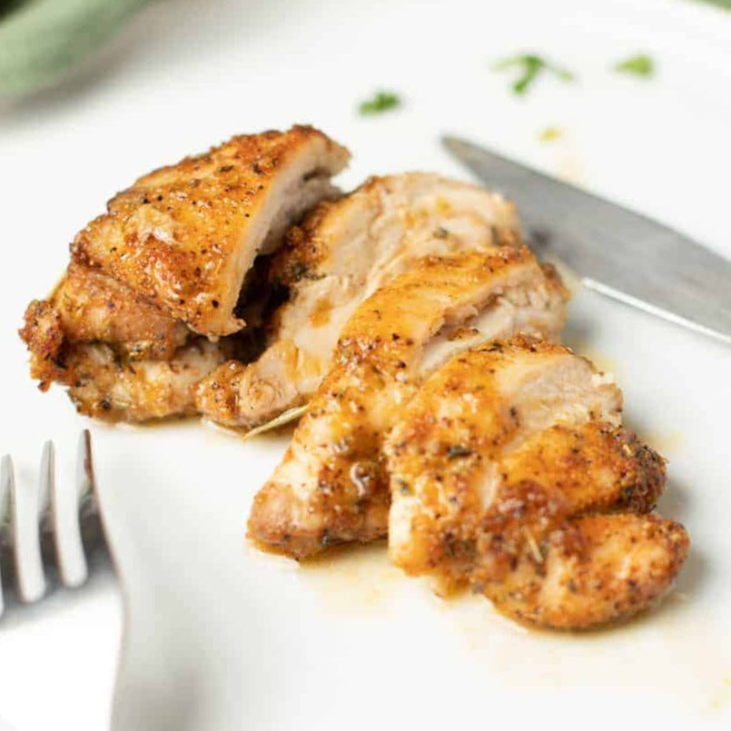 Roasted Chicken Thighs - Stock Your Freezer