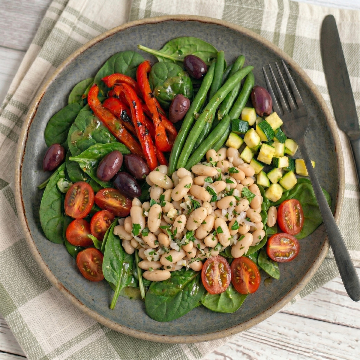 Lemon Herb White Bean Niçoise Salad