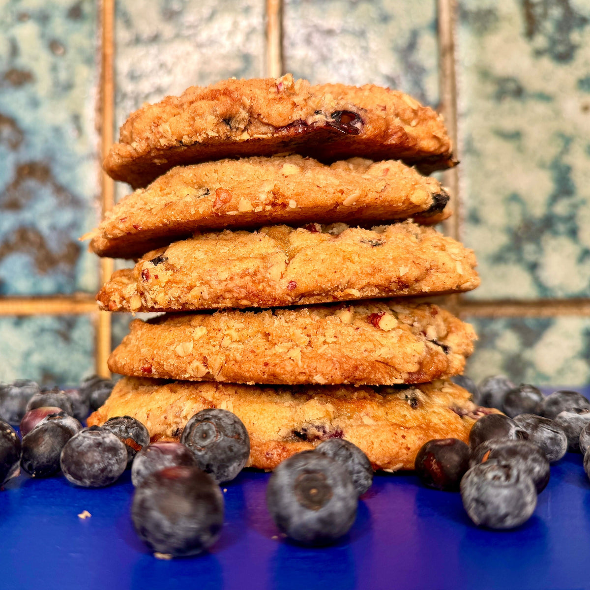 Blueberry Streusel Cookies