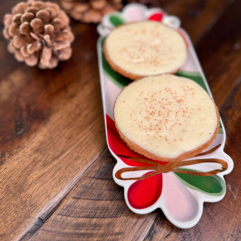 Personal Eggnog Cheesecakes