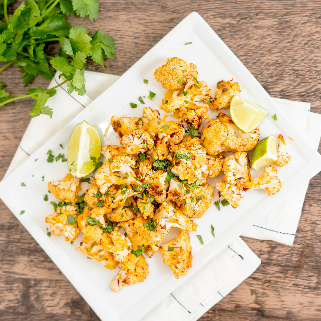 Chipotle Lime Roasted Cauliflower - Stock Your Freezer