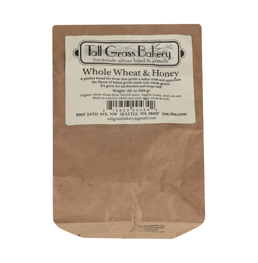 Whole Wheat & Honey Bread - Tall Grass Bakery
