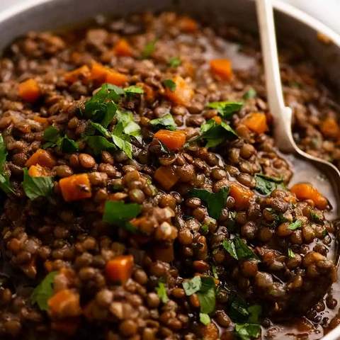 Stewed French Lentils - Stock Your Freezer