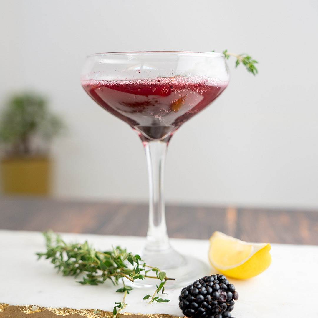 Blackberry Thyme Spritz Mocktail