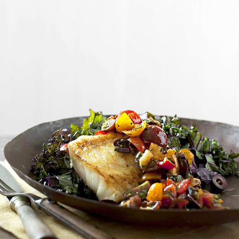 Cod with Olive-Fennel Tapenade