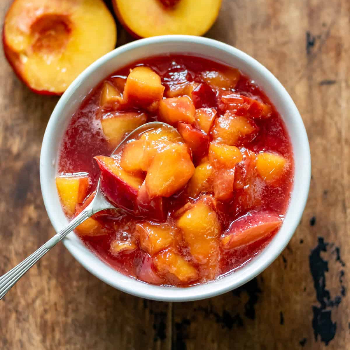 Roasted Nectarine Ginger Compote - Stock Your Freezer