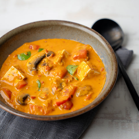 Coconut Red Curry with Tofu and Fresh Veggies