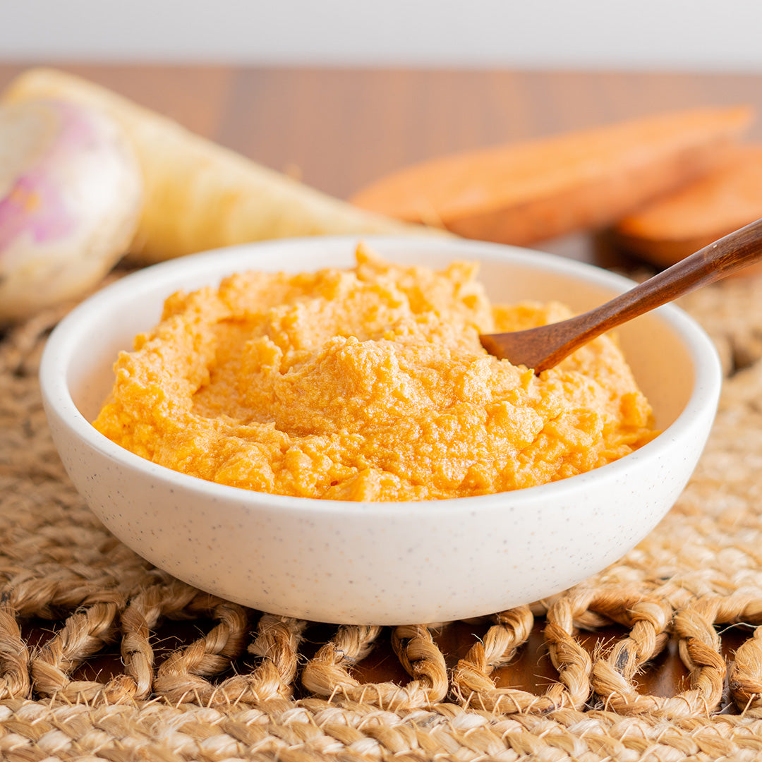 Savory Mashed Root Vegetables - Stock Your Freezer