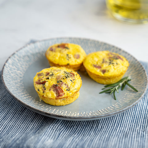 Rosemary Prosciutto and Caramelized Shallot Egg Muffins