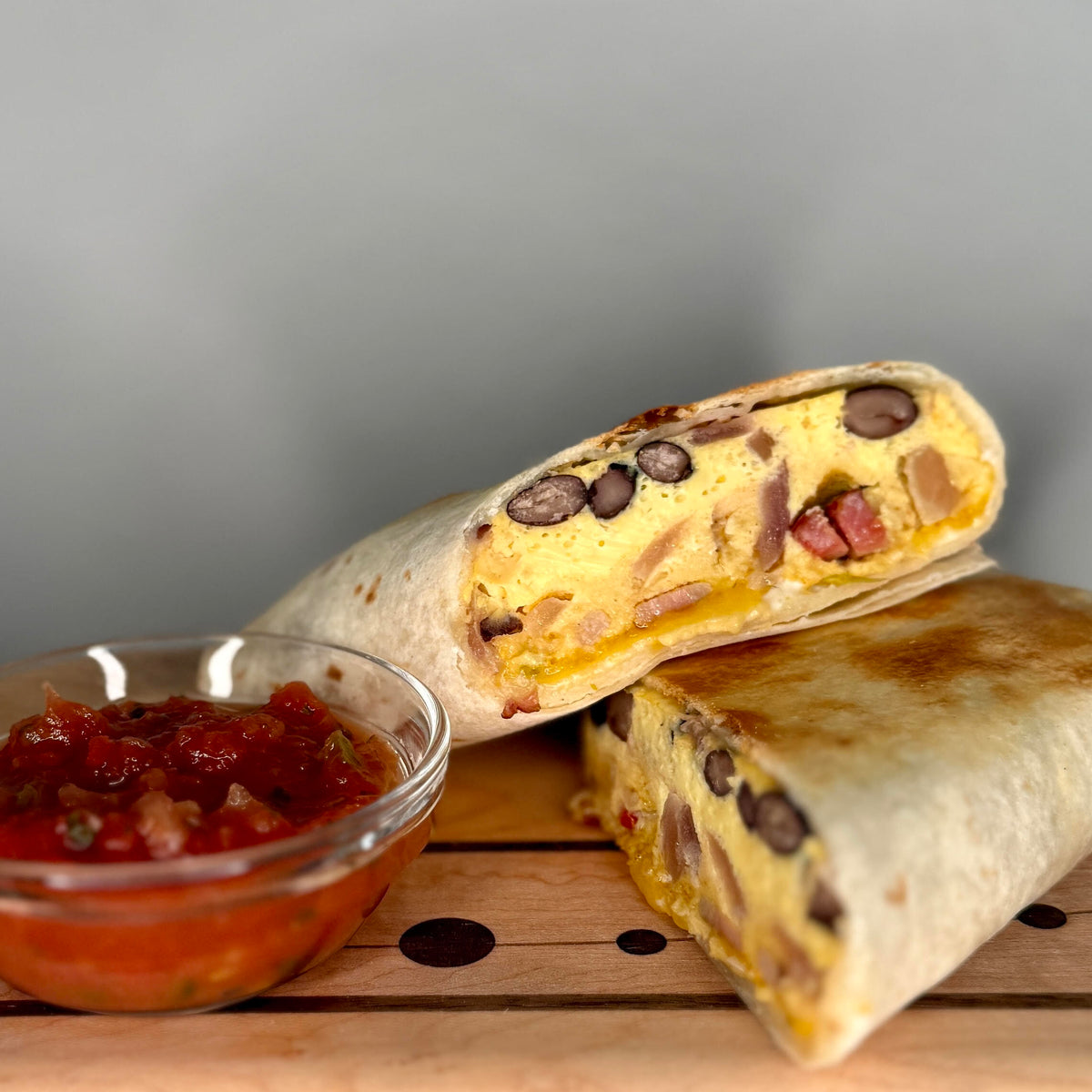 Bacon & Black Bean Breakfast Burrito - Stock Your Freezer