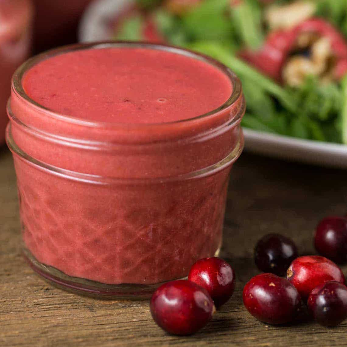 Organic Spinach Salad with Fresh Cranberry Vinaigrette