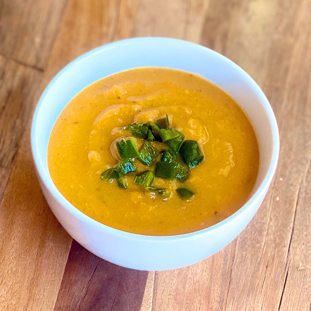 Sweet Potato and Poblano Lime Soup