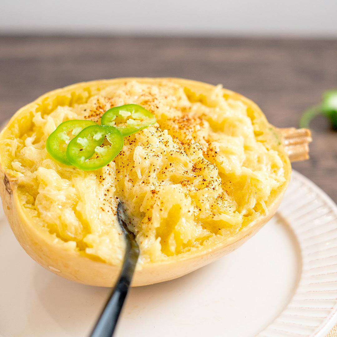 Spaghetti Squash with Jalapeno Cream