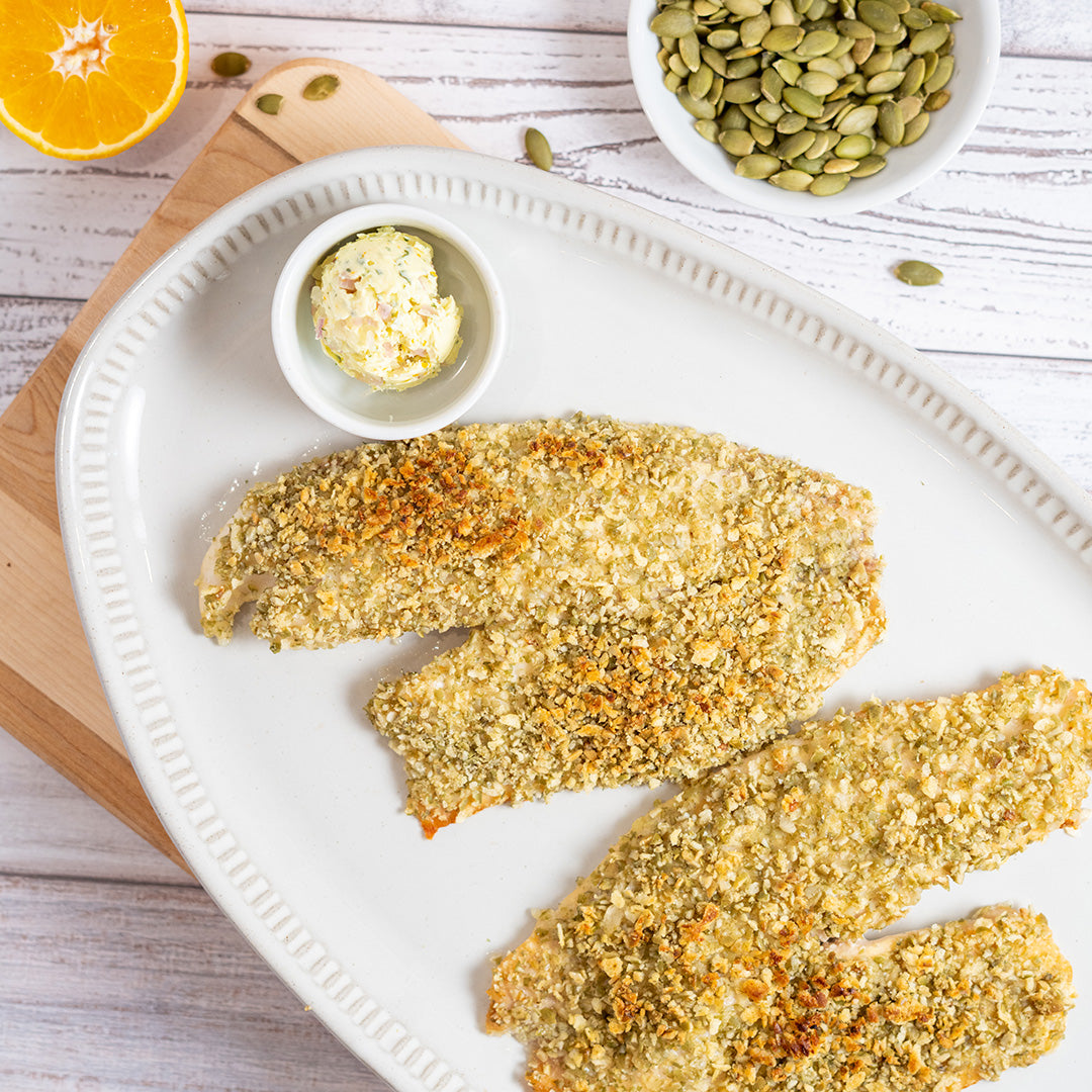 Crispy Pepita-Crusted Tilapia
