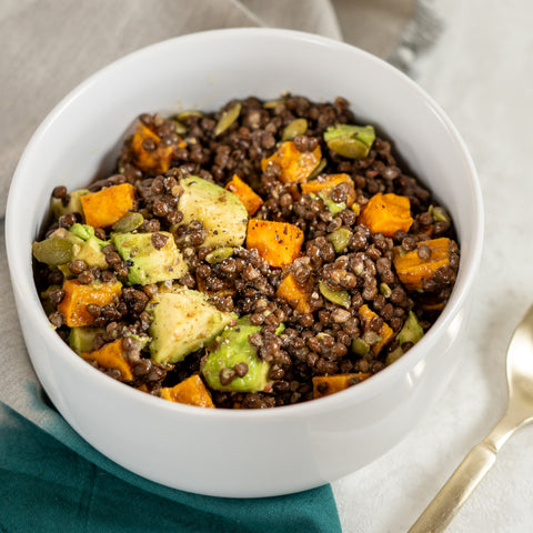 New Mexican Black Lentil and Sweet Potato Salad