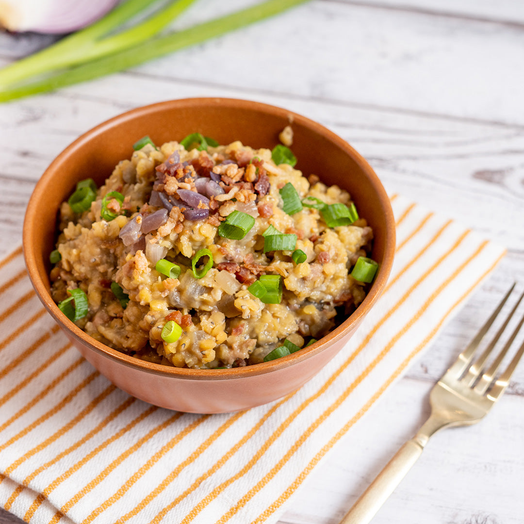 Creamy Maple-Bacon Red Lentils