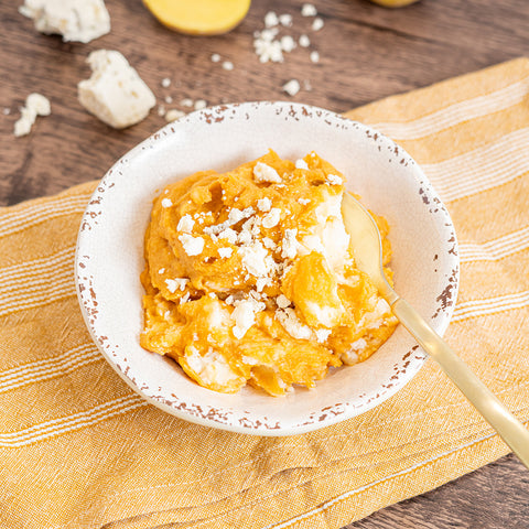 Whipped Gorgonzola Gold and Sweet Potatoes