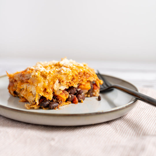 Sweet Potato and Black Bean Enchiladas - Stock Your Freezer