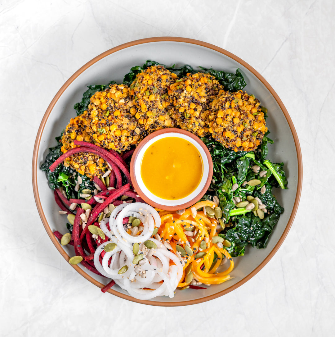 Maven Power Bowl with Carrot Ginger Dressing