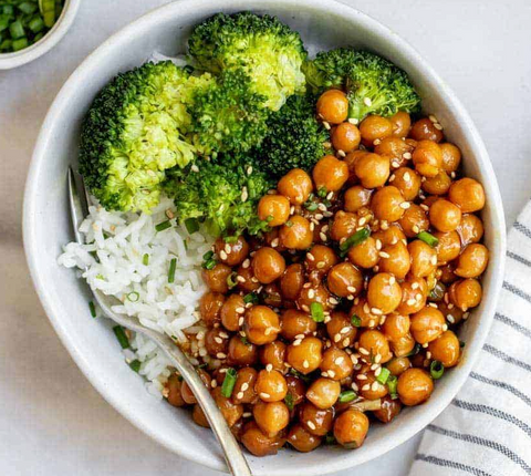 Honey Chickpeas and Turmeric Veggies - Stock Your Freezer