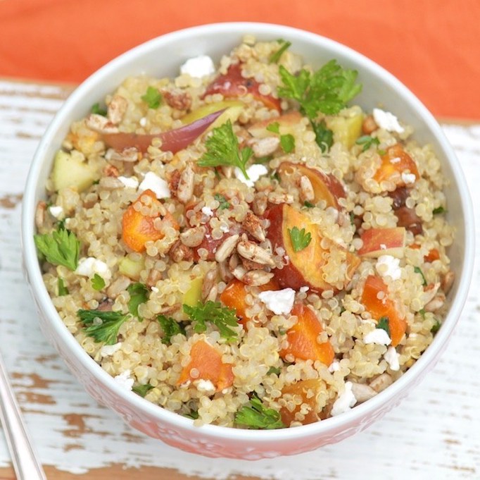 Brown Rice and Quinoa Salad with Apricots