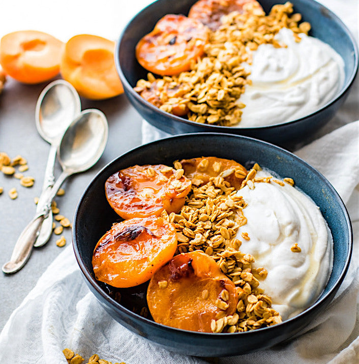 Roasted Nectarine and Apricot Ginger Parfait
