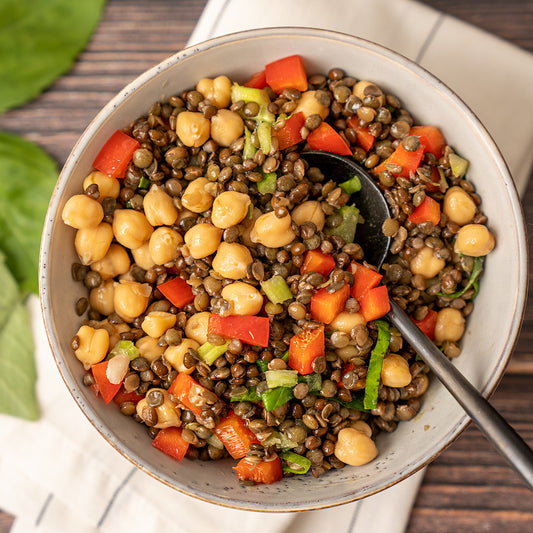Black Lentil and Chickpea Salad