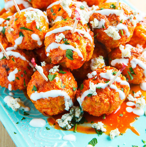 Buffalo Chicken Meatballs - Stock Your Freezer