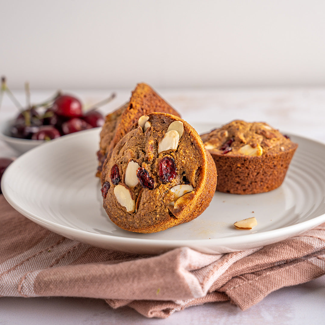 Cherry Almond Paleo Muffins