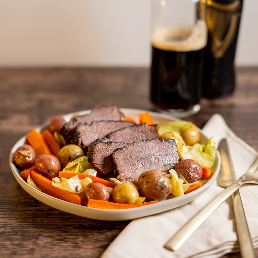Guinness-Braised Corned Beef - Stock Your Freezer