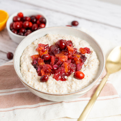 Ginger and Cranberry Steel Cut Oats - Stock Your Freezer