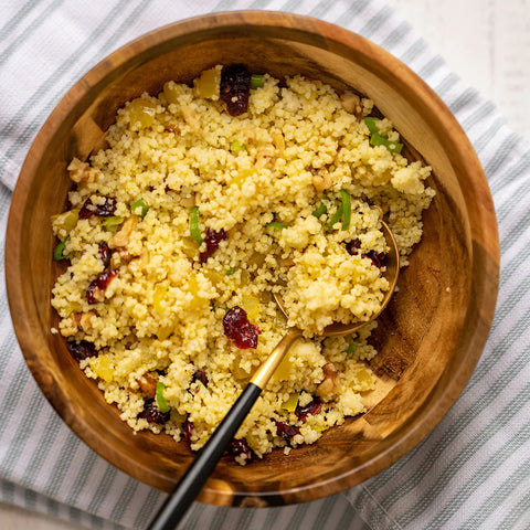 Curried Couscous with Dried Sweet Cranberries - Stock Your Freezer