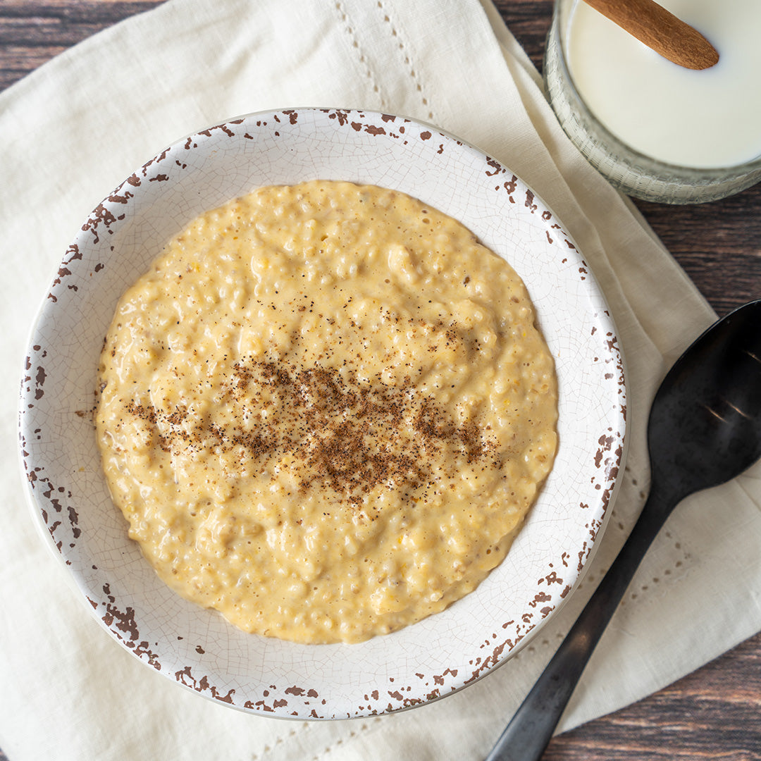 Steel Cut Eggnog Oatmeal - Stock Your Freezer