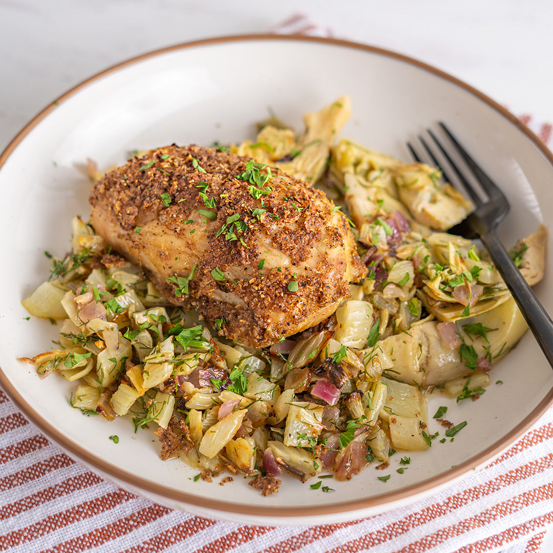 Chicken, Artichoke and Fennel Fricassee