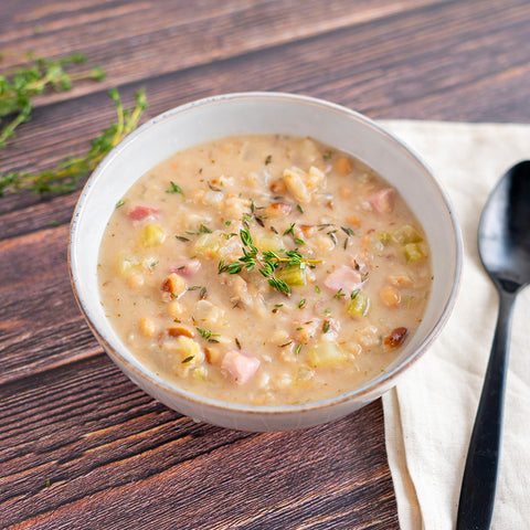 Smoked Ham Hock and Bean Soup - Stock Your Freezer