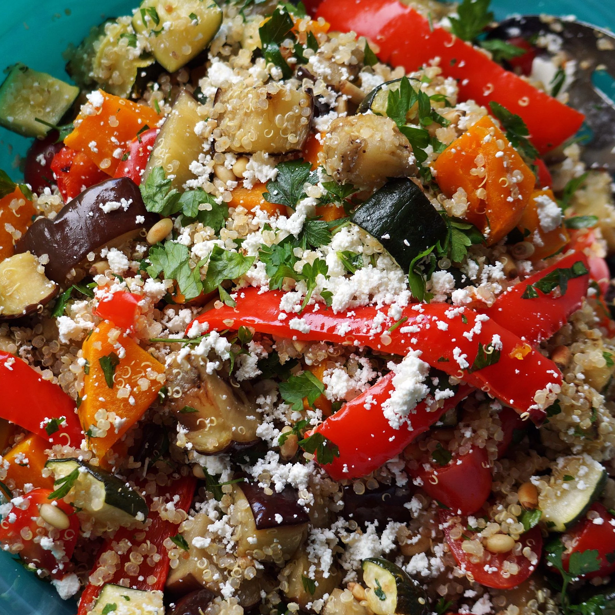 Italian Quinoa with Pesto Vinaigrette