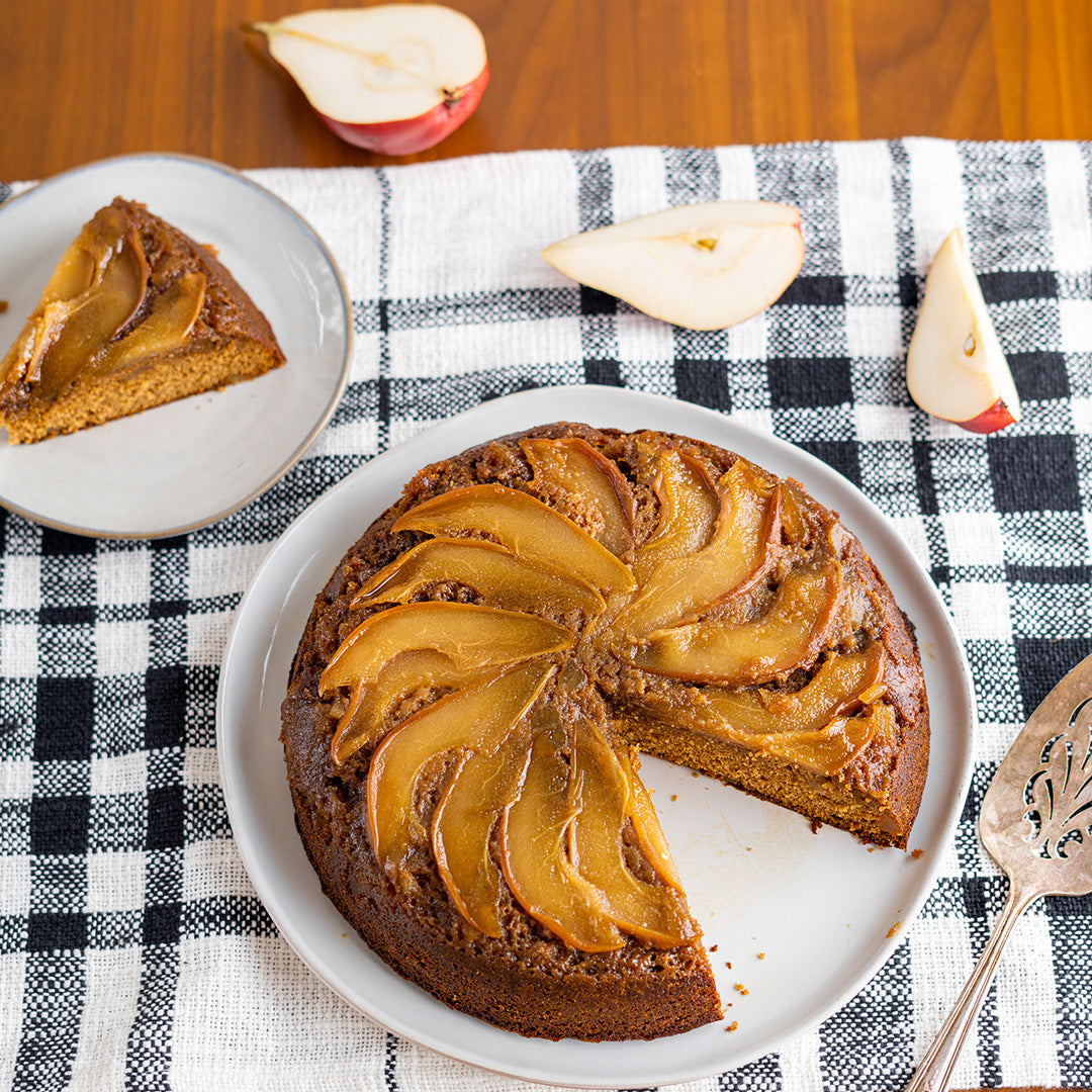 Maple Pear Upside Down Cake - Whole 9" Cake