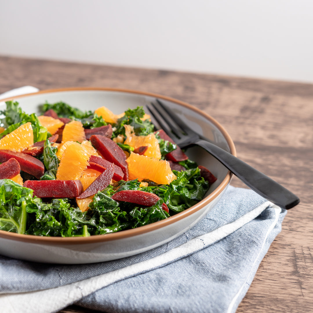 Roasted Beet Salad with Oranges and Kale