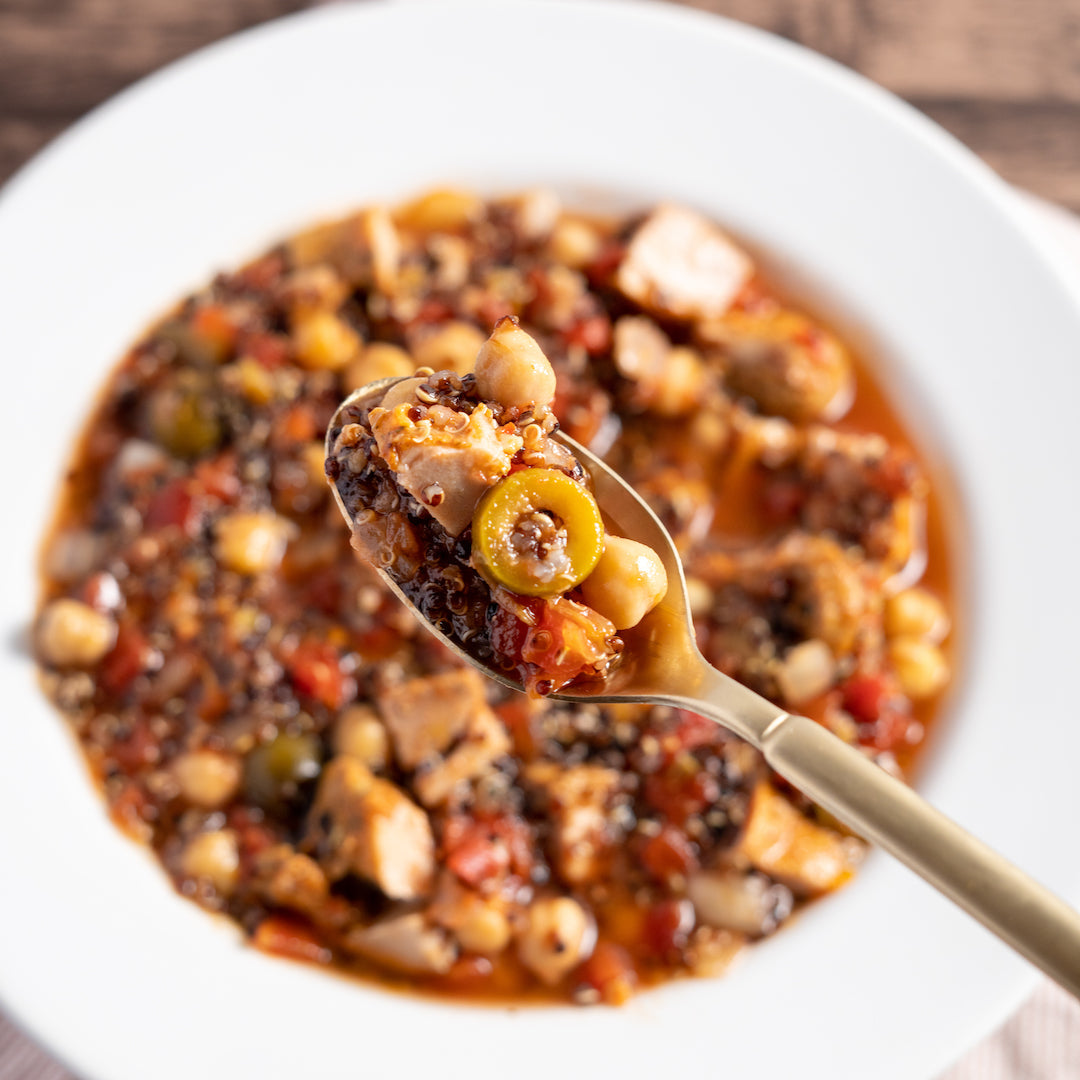 Chicken, Quinoa and Green Olive Stew - Stock Your Freezer