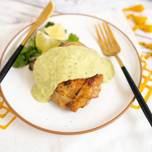 Peruvian-Style Roasted Chicken Thighs with Aji Verde