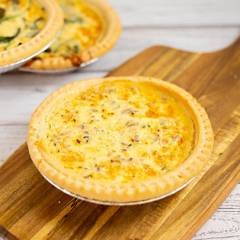 White Corn, Tomato, and Avocado Quiche - Stock Your Freezer