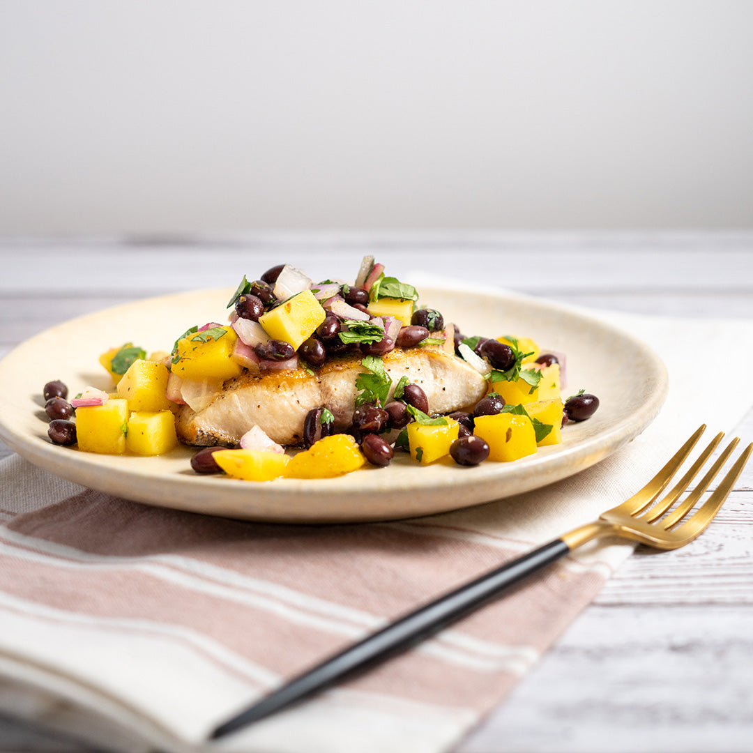 Mahi Mahi with Mango-Black Bean Salsa