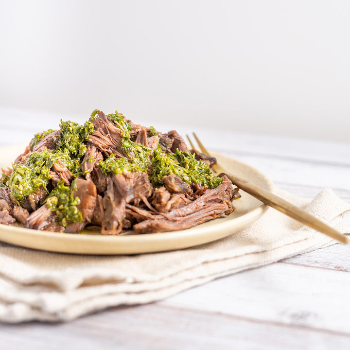Black Butte Braised Beef with Italian Salsa Verde
