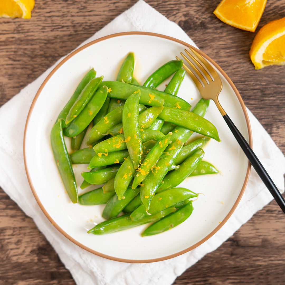Sugar Snap Peas with Orange and Mint