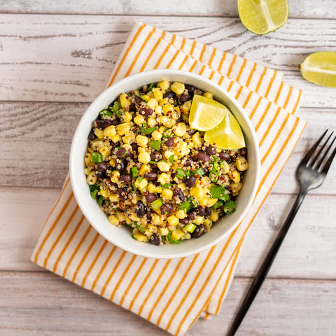 Corn Salad with Black Beans and Quinoa