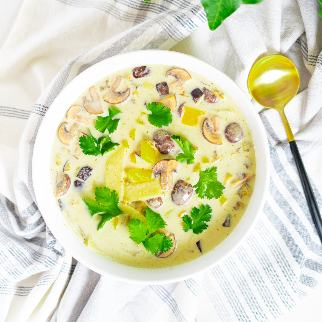 Coconut Green Curry with Rice Noodles